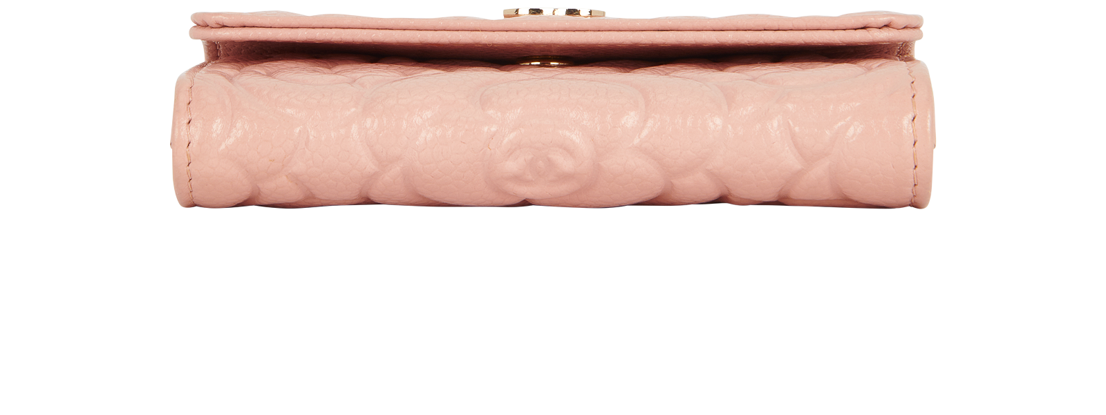 Chanel Embossed Camellia Card Holder, &pound;495, Accessories, Pink, Leather, Top view